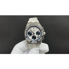 오데마피게 흰케이스 흰다이얼 블루아이 여성 37mm 최 001-285556