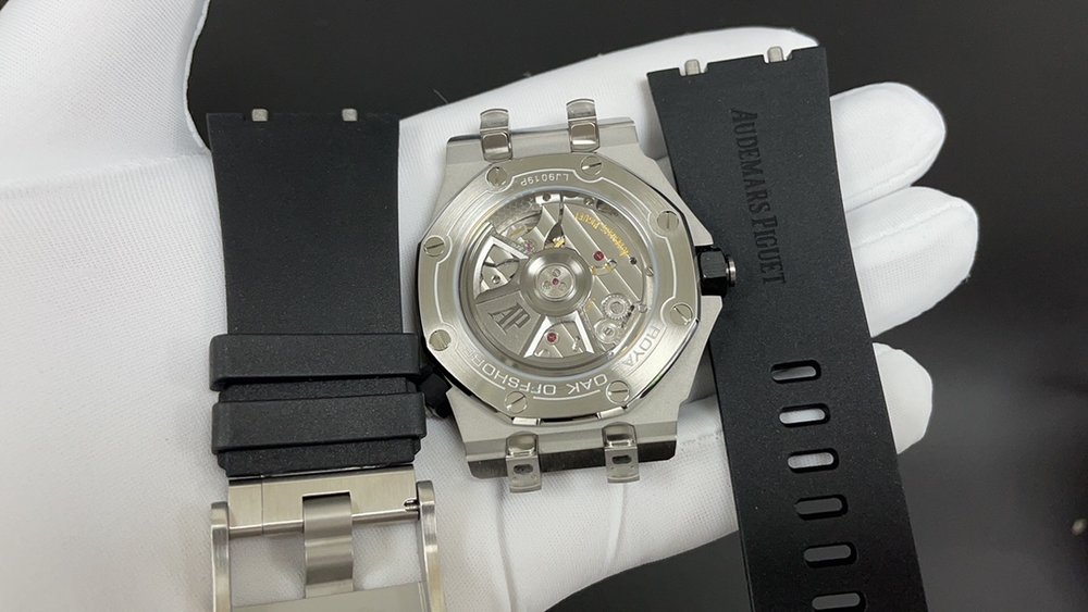 오데마 피게 화이트 케이스 블랙 세라믹 42mm 원클릭 001-285558