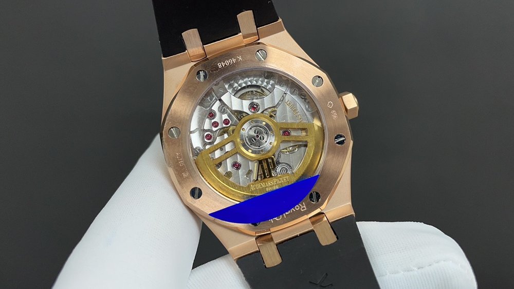 에이피 로열오크 로즈골드 블랙 다이얼 41mm 러버 스 001-285560