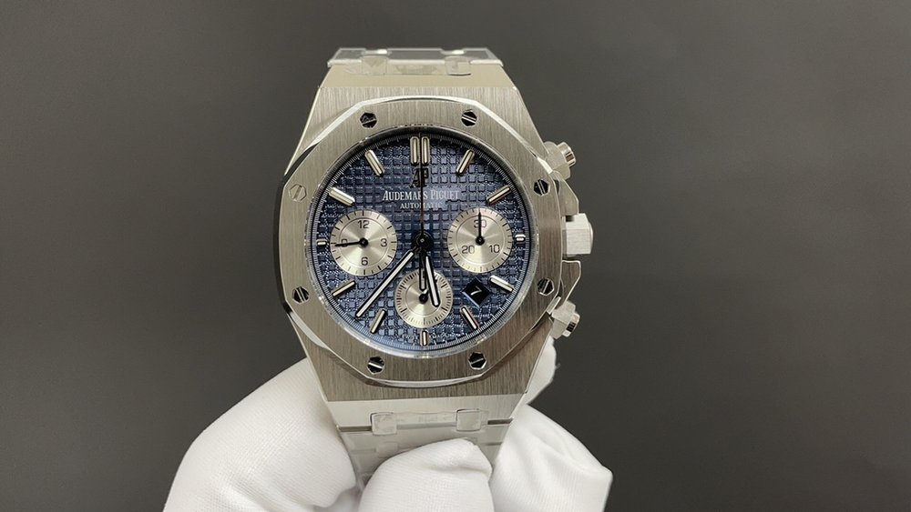 에이프 화이트 케이스 블루 다이얼 41mm 시계 001-285570