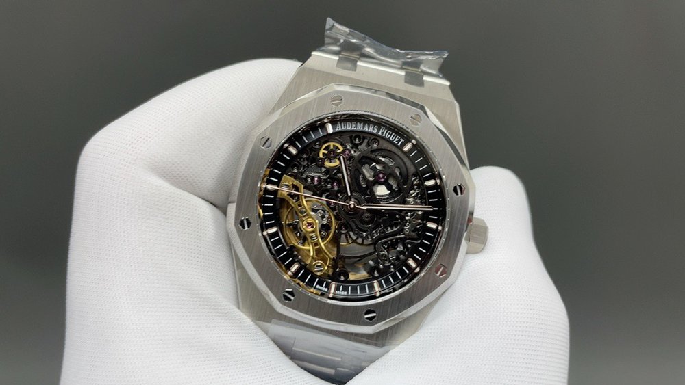 AP 화이트 골드 스켈레톤 41mm 시계 001-285584