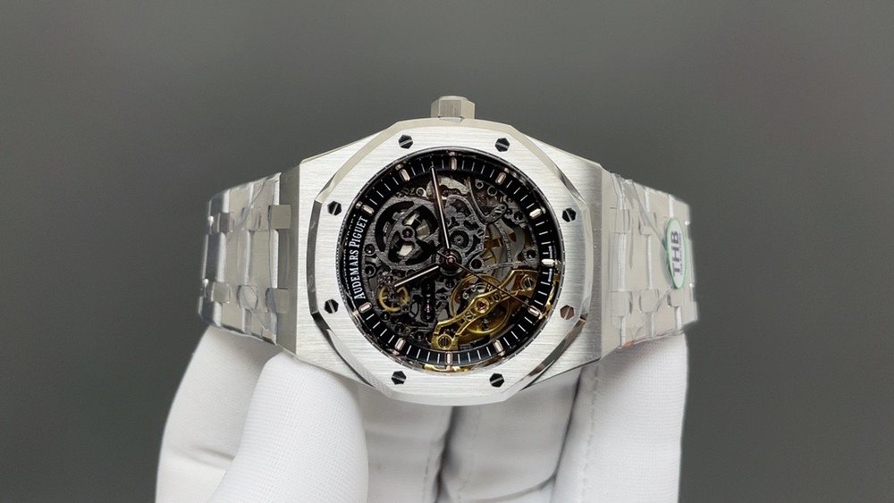 AP 화이트 골드 스켈레톤 41mm 시계 001-285584