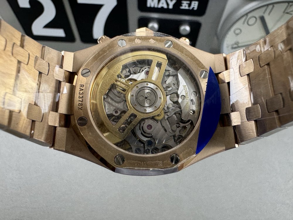 에이피 로즈골드 블루 다이얼 시계 41mm 001-285620