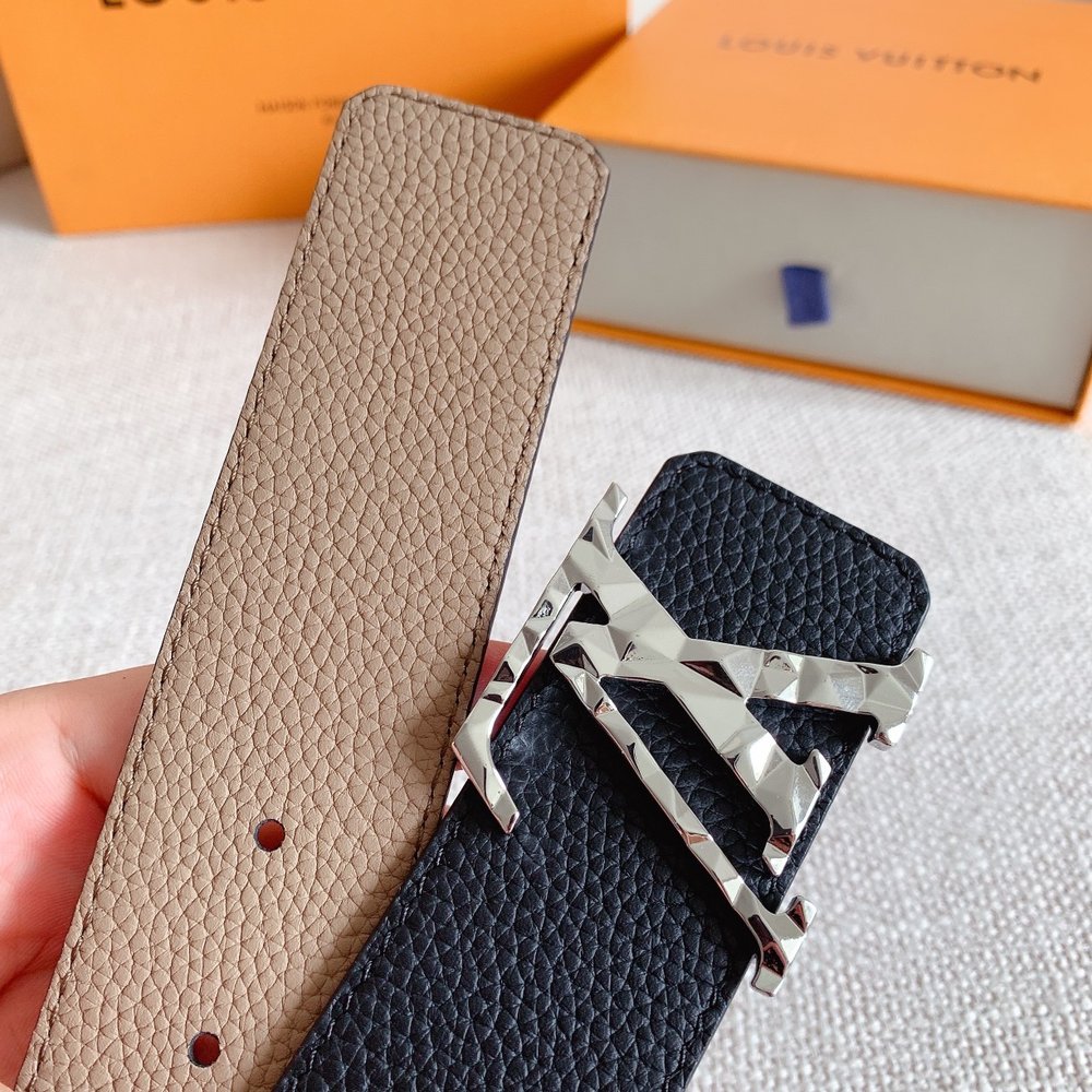 루이비통 39mm 소가죽 리치그레인 벨트 001-285683
