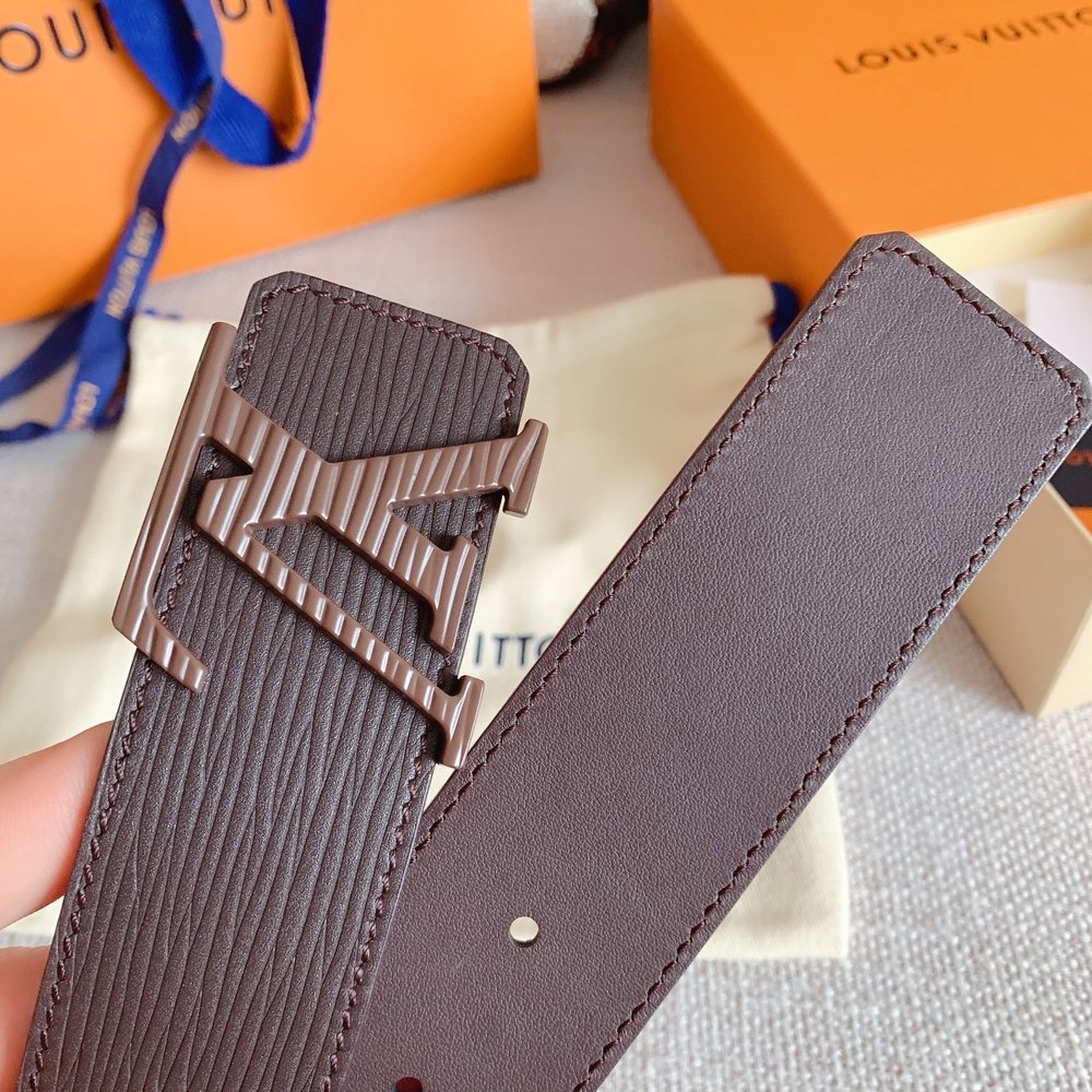 루이비통 천연 소가죽 물결무늬 벨트 39mm 001-285718