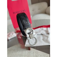 페라가모 엠보싱 소가죽 벨트 35mm 001-285757