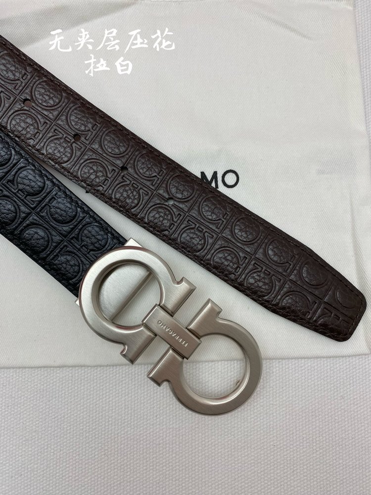 Ferragamo NFC칩 스캔 정품 가죽 벨트 3.5 001-285782