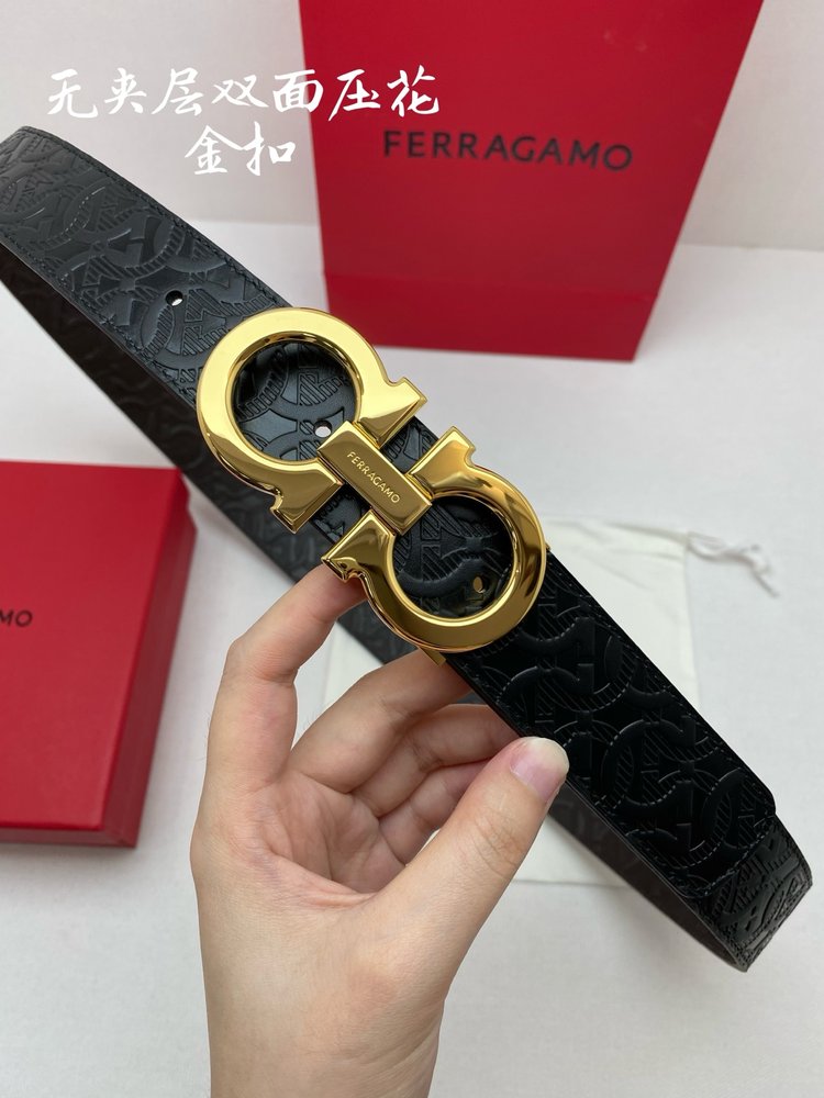 페라가모 NFC 칩 스캔 모드 벨트 3.5cm 001-285786