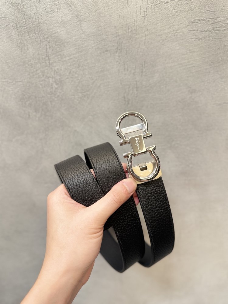 페라가모 클래식 말굽 버클 양면 벨트 001-285804