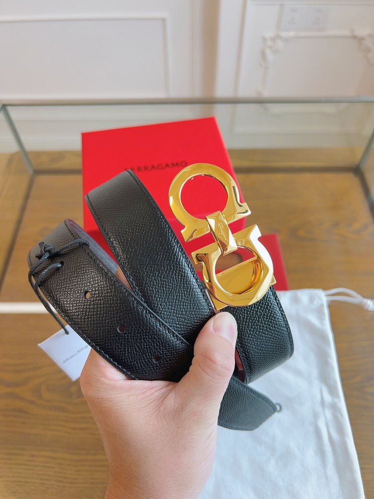 페라가모 3.5cm 오리지널 가죽 벨트 001-285824