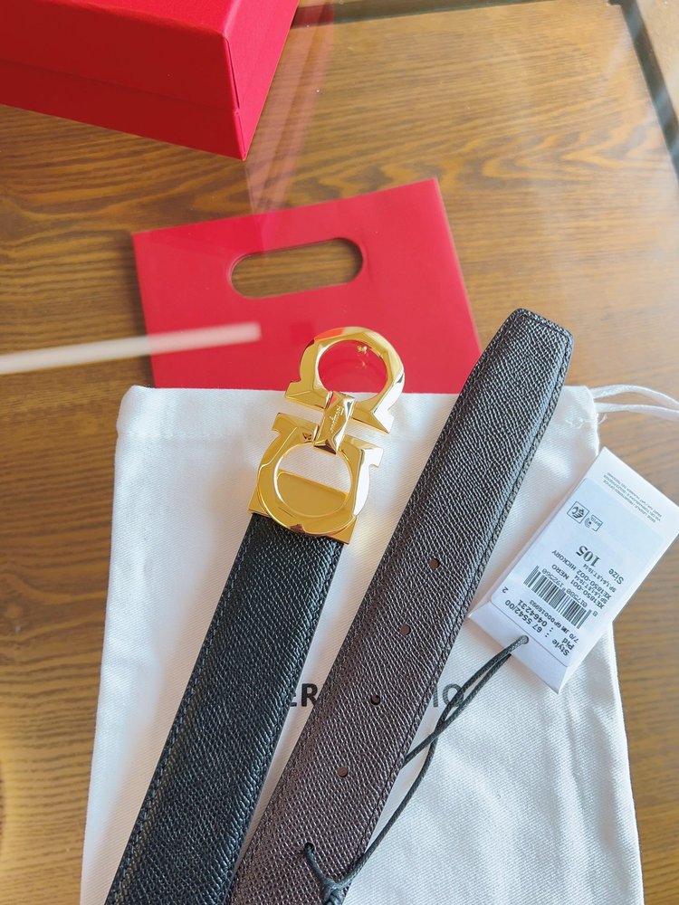 페라가모 3.5cm 오리지널 가죽 벨트 001-285824