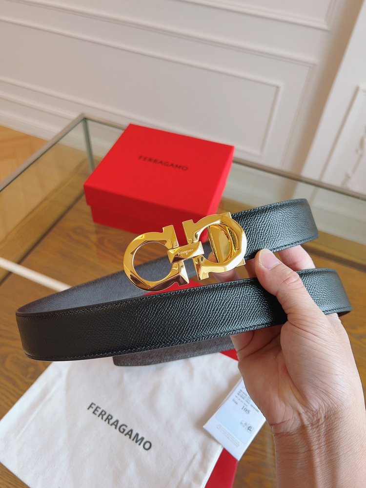 페라가모 3.5cm 오리지널 가죽 벨트 001-285824