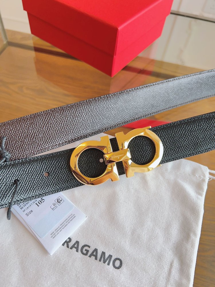 페라가모 3.5cm 오리지널 가죽 벨트 001-285824