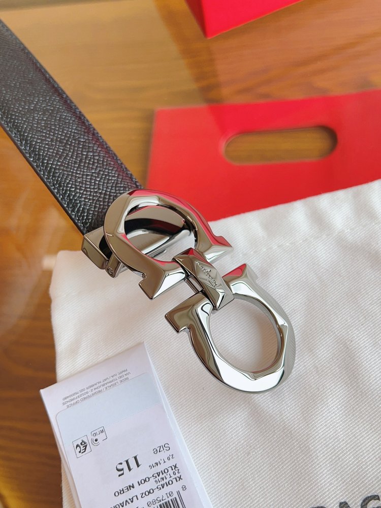 페라가모 3.5cm 정품 가죽 벨트 001-285825