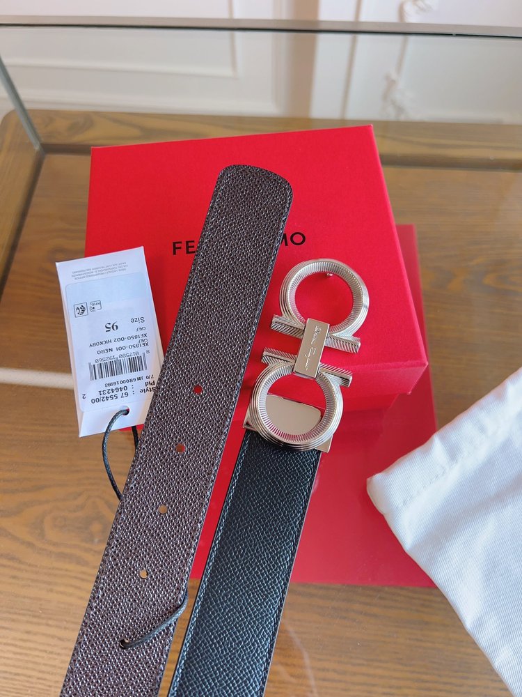 페라가모 3.5cm 오리지널 가죽 벨트 001-285832