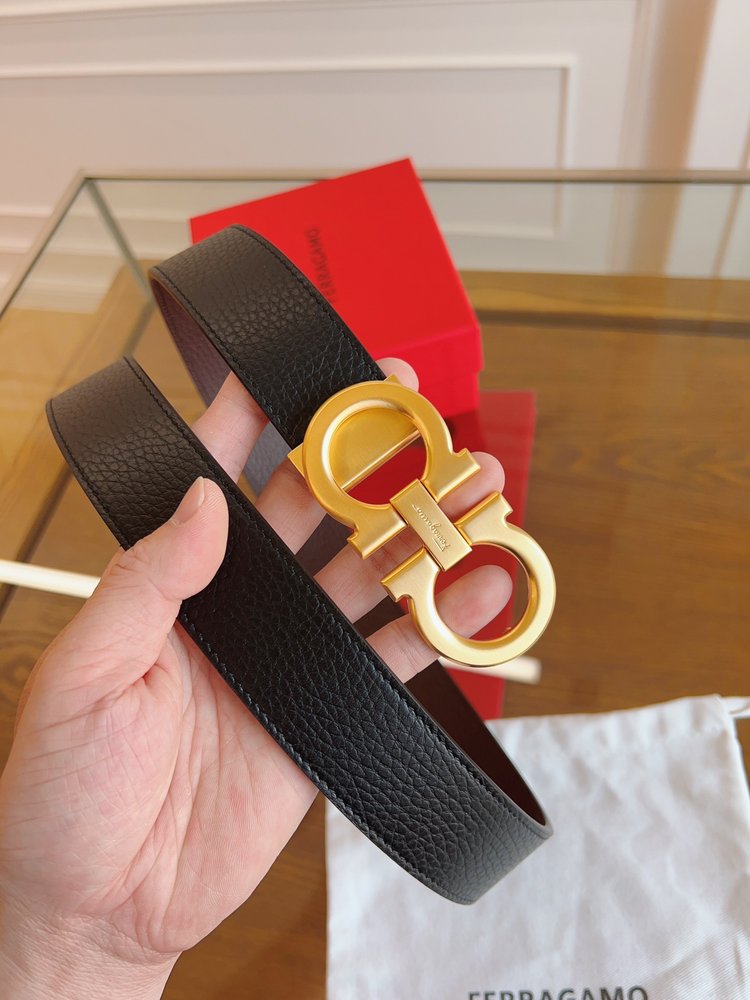 페라가모 정품 가죽 3.5cm 벨트 001-285838
