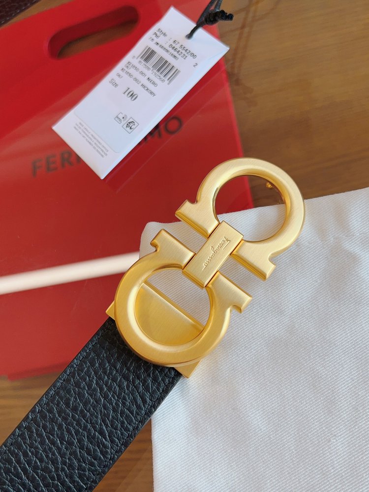 페라가모 정품 가죽 3.5cm 벨트 001-285838