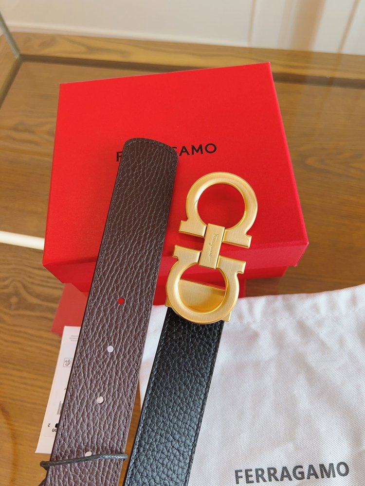 페라가모 정품 가죽 3.5cm 벨트 001-285838
