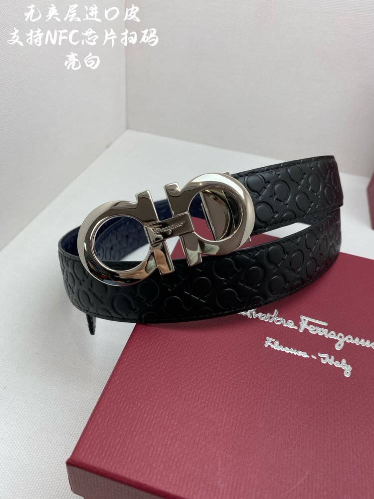 페라가모 NFC 칩 스캔 벨트 3.5cm 001-285845