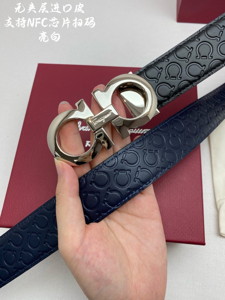페라가모 NFC 칩 스캔 벨트 3.5cm 001-285845