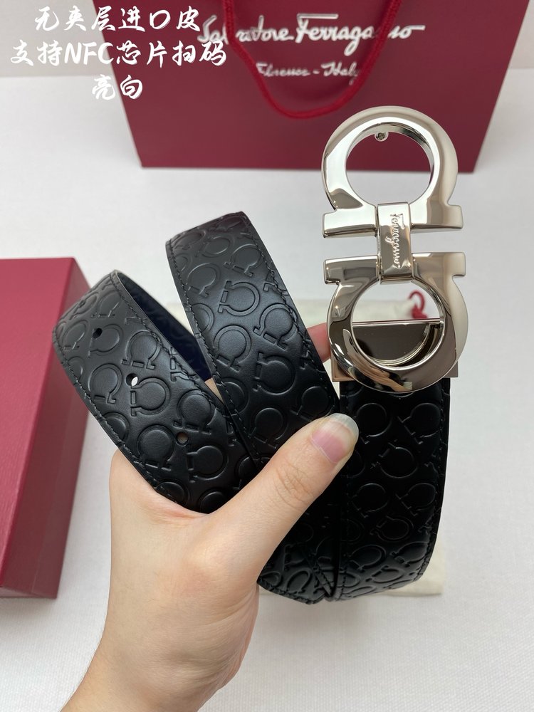 페라가모 NFC 칩 스캔 벨트 3.5cm 001-285845