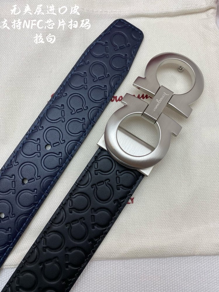 페라가모 NFC 칩 스캔 정품 벨트 3.5cm 001-285848