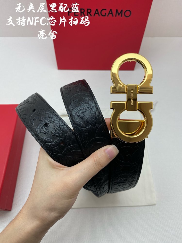 페라가모 NFC 칩 스캔 버클 벨트 3.5cm 001-285851