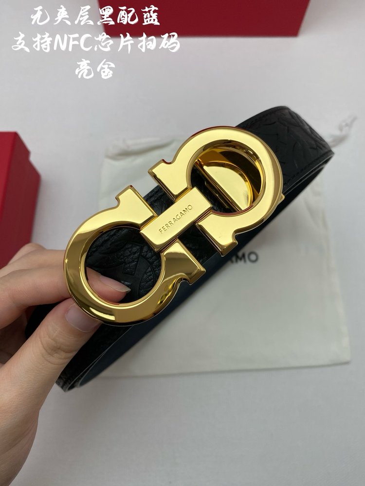 페라가모 NFC 칩 스캔 버클 벨트 3.5cm 001-285851