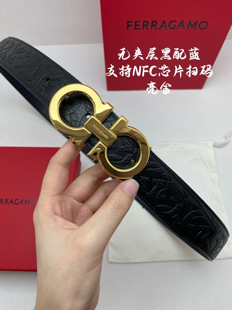 페라가모 NFC 칩 스캔 버클 벨트 3.5cm 001-285851