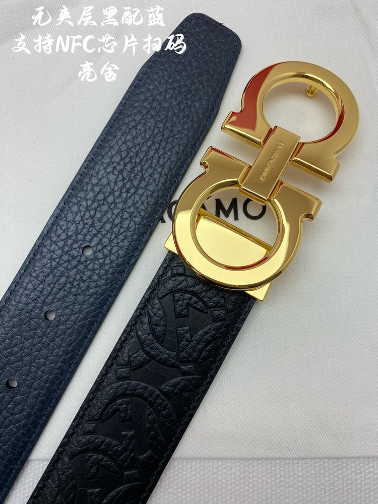페라가모 NFC 칩 스캔 버클 벨트 3.5cm 001-285851