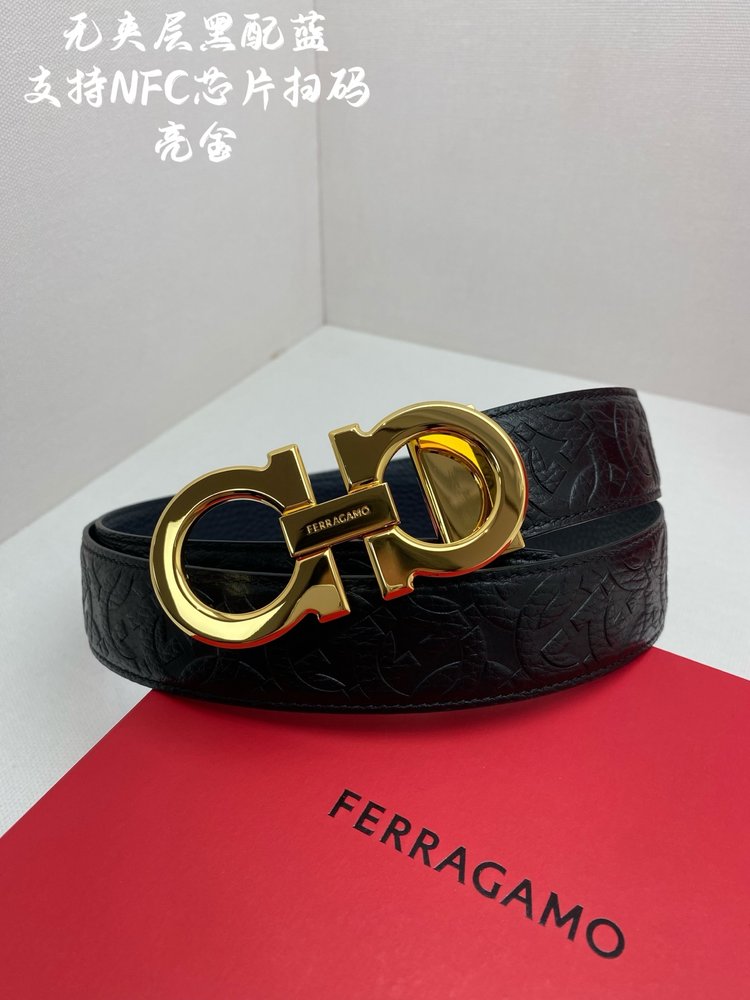 페라가모 NFC 칩 스캔 버클 벨트 3.5cm 001-285851
