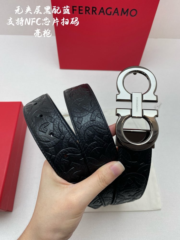 페라가모 NFC칩 스캔 정품 3.5cm 이탈리아 가죽 001-285852