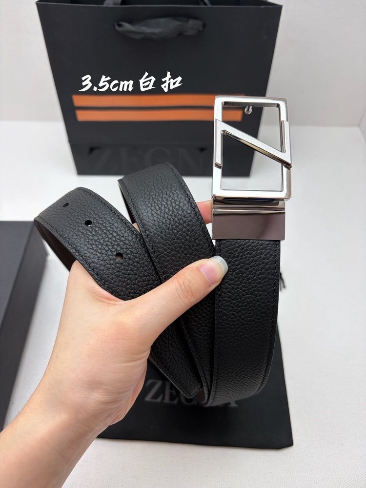 제냐 남성 벨트 3.5cm 폭 수입 송아지 가죽 001-285882