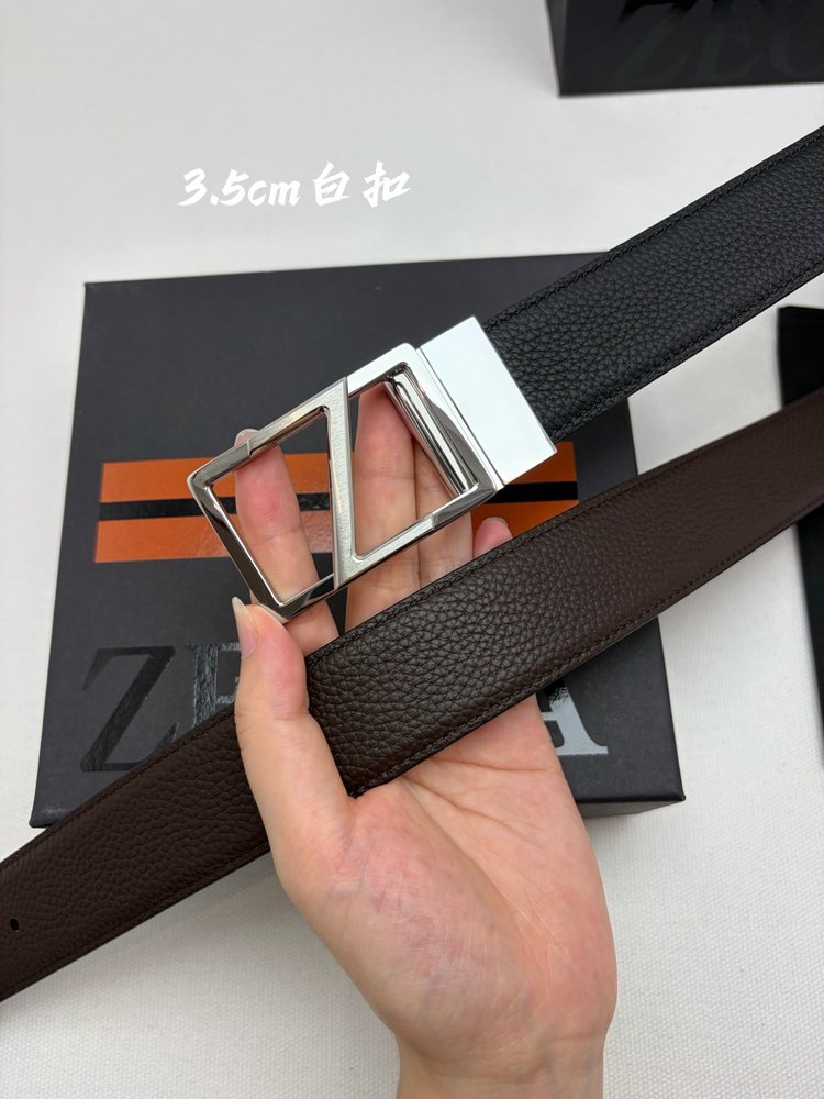제냐 남성 벨트 3.5cm 폭 수입 송아지 가죽 001-285882
