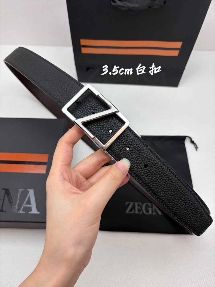 제냐 남성 벨트 3.5cm 폭 수입 송아지 가죽 001-285882