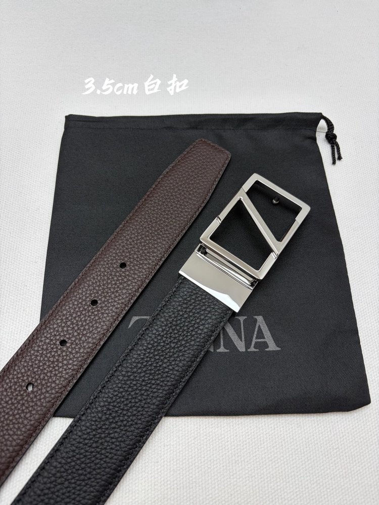 제냐 남성 벨트 3.5cm 폭 수입 송아지 가죽 001-285882