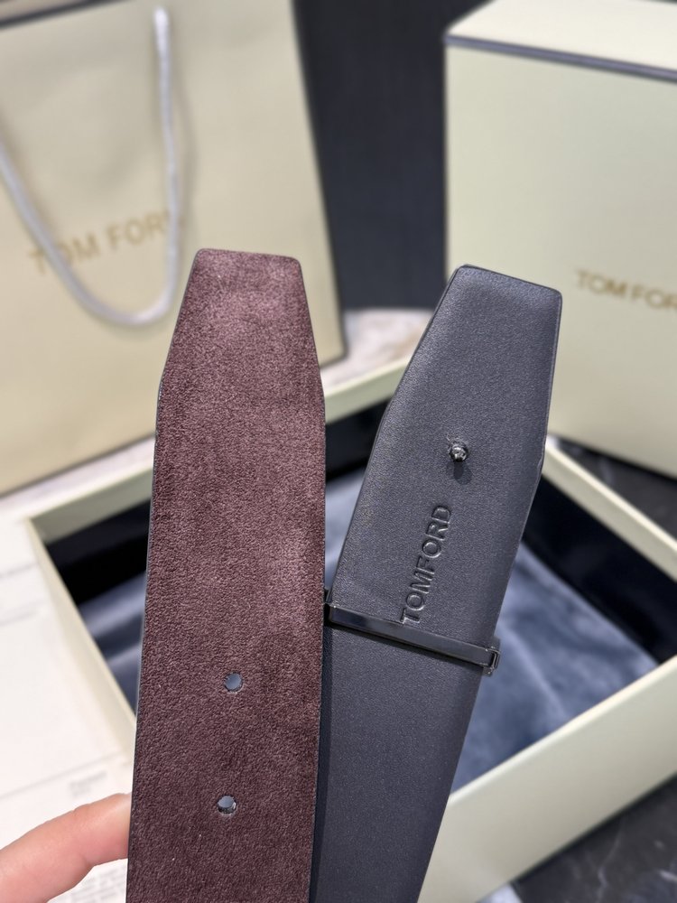 톰 포드 남성용 양면 가죽 비즈니스 벨트 001-285897