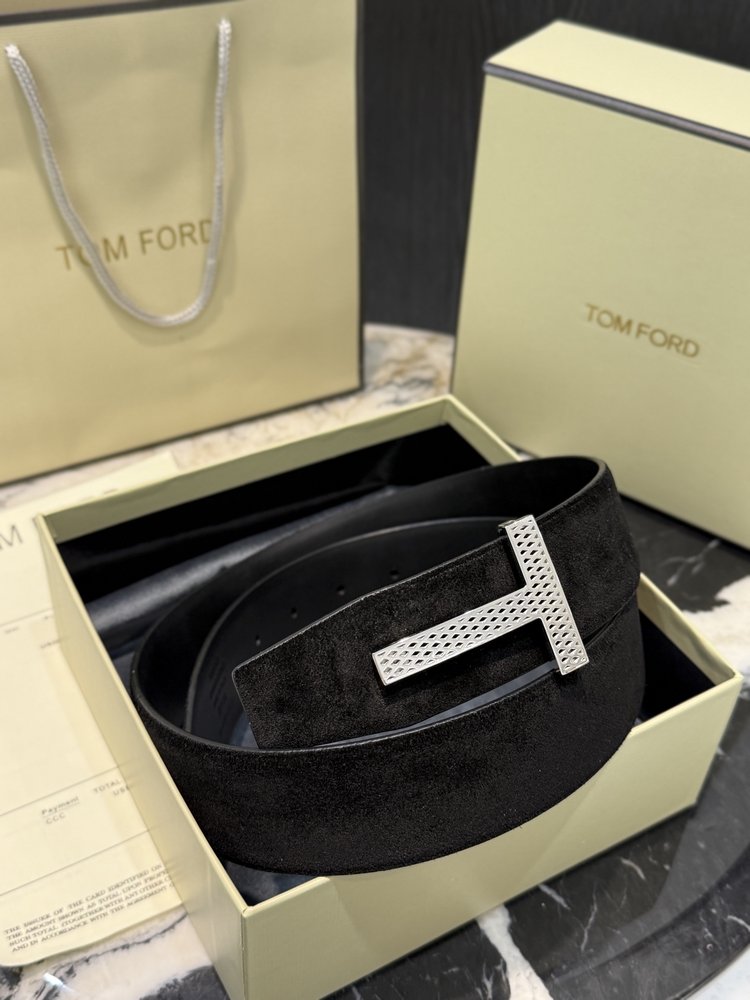 Tom Ford 양면 소가죽 비즈니스 벨트 4.0cm 001-285899