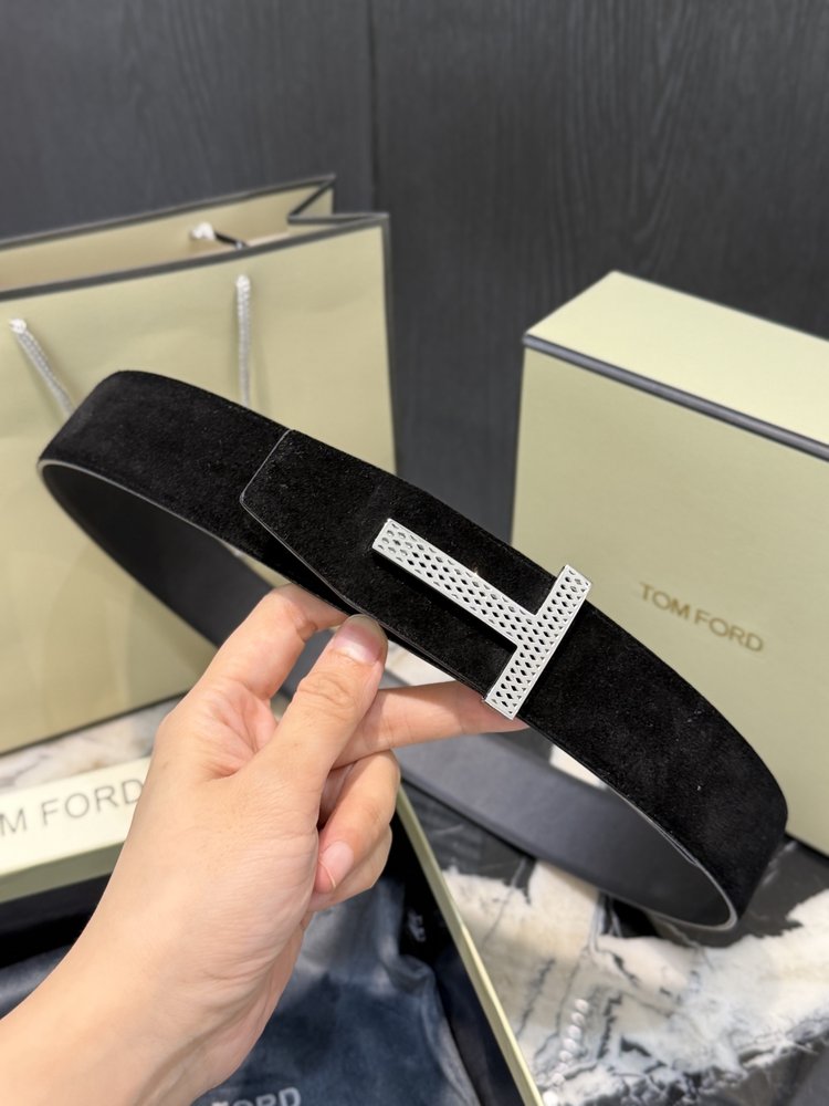 Tom Ford 양면 소가죽 비즈니스 벨트 4.0cm 001-285899