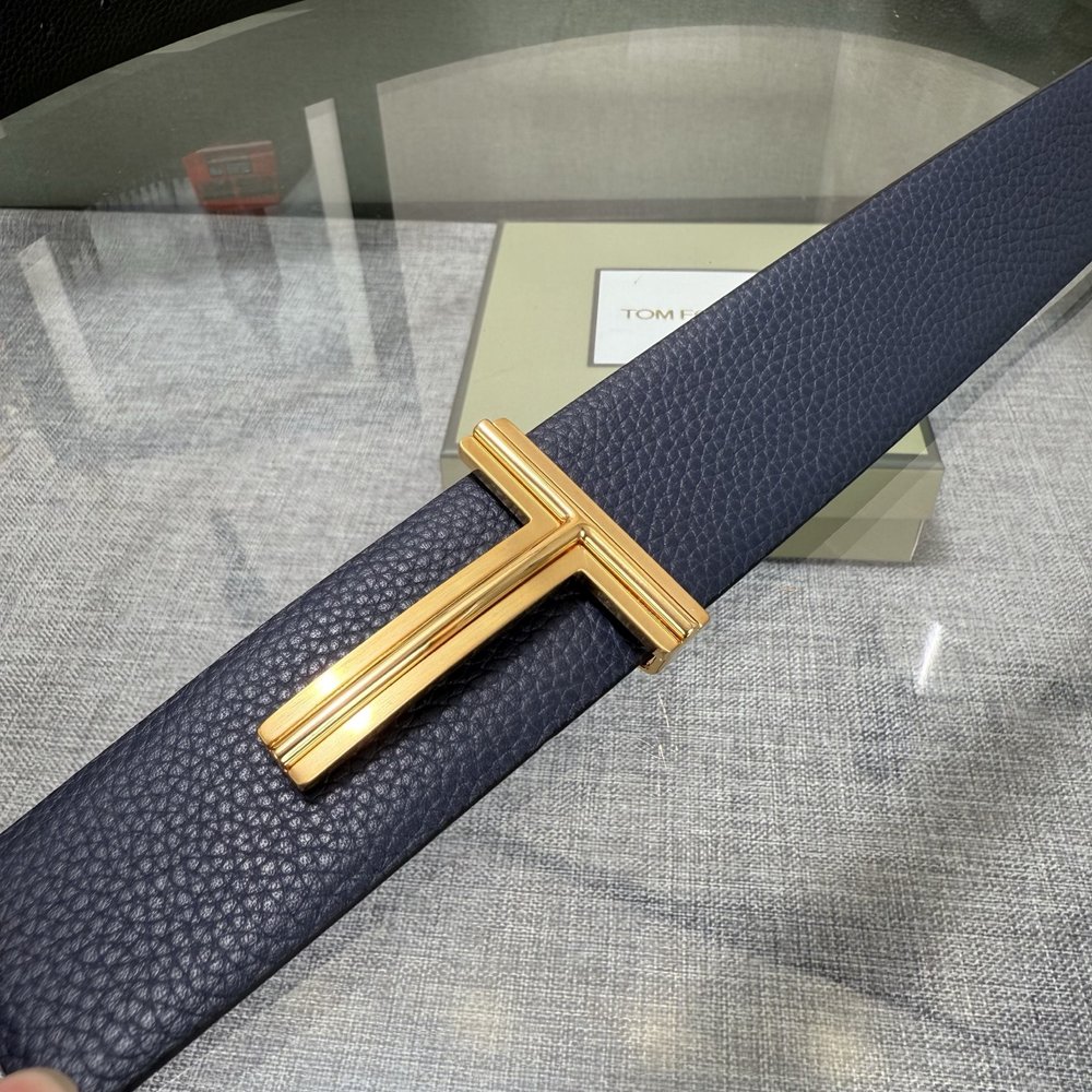 톰 포드 양면 소가죽 3.8cm 폭 벨트 001-285942
