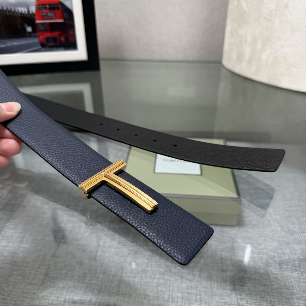 톰 포드 양면 소가죽 3.8cm 폭 벨트 001-285942