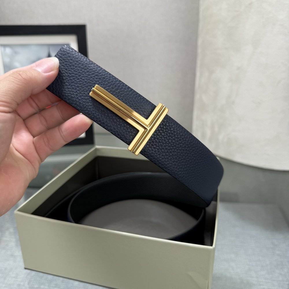 톰 포드 양면 소가죽 3.8cm 폭 벨트 001-285942