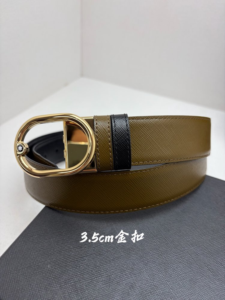 몽블랑 3.5cm 소가죽 비즈니스 캐주얼 벨트 001-285975