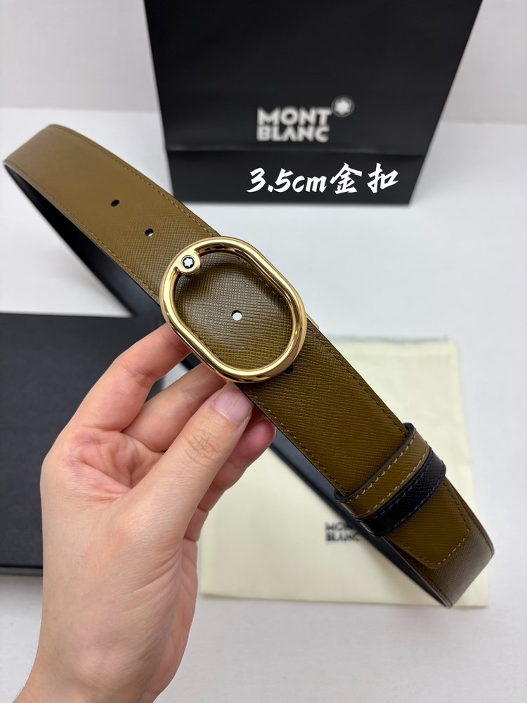 몽블랑 3.5cm 소가죽 비즈니스 캐주얼 벨트 001-285975