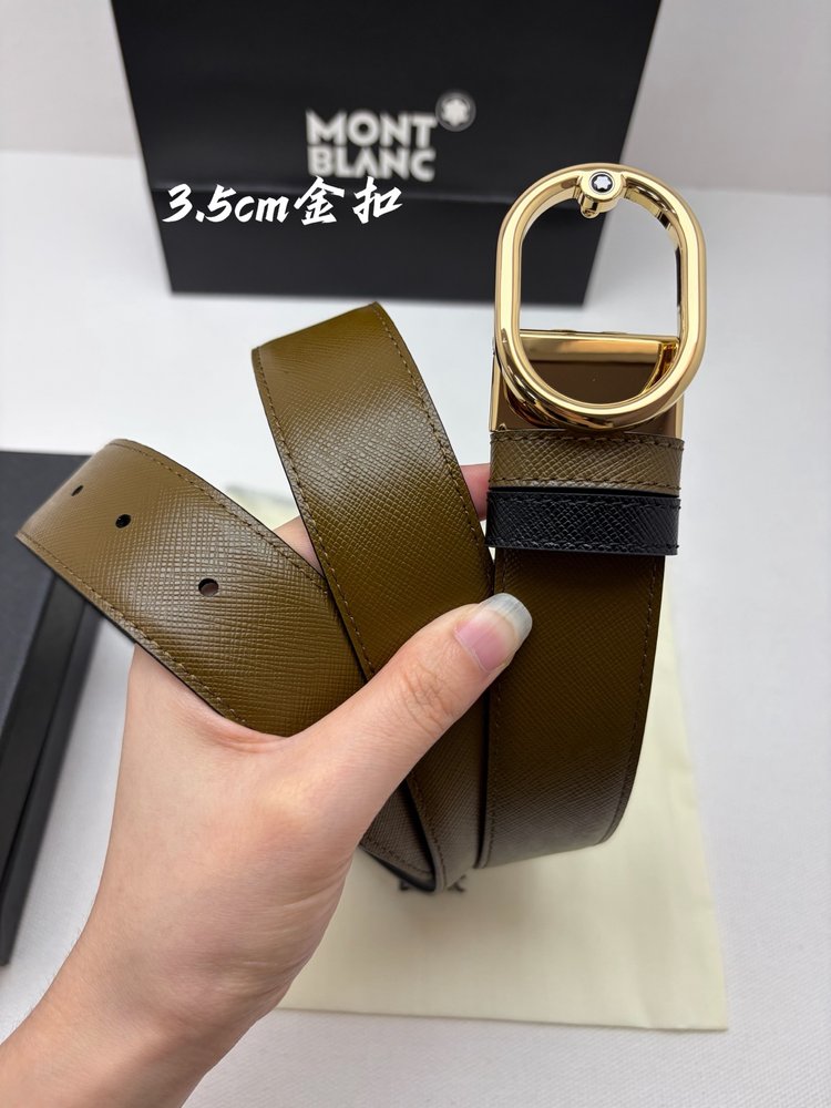 몽블랑 3.5cm 소가죽 비즈니스 캐주얼 벨트 001-285975