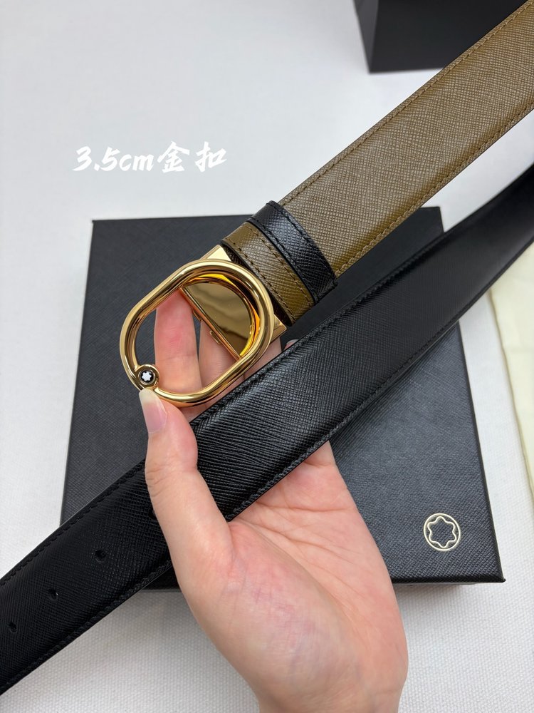 몽블랑 3.5cm 소가죽 비즈니스 캐주얼 벨트 001-285975
