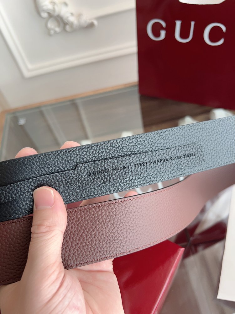 Gucci 더블G 버클 남성용 벨트 4cm 양면 양색 001-285978