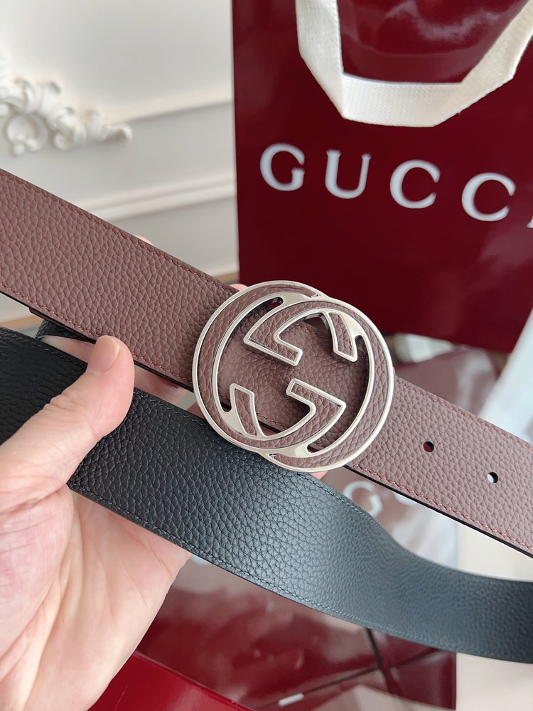 Gucci 더블G 버클 남성용 벨트 4cm 양면 양색 001-285978