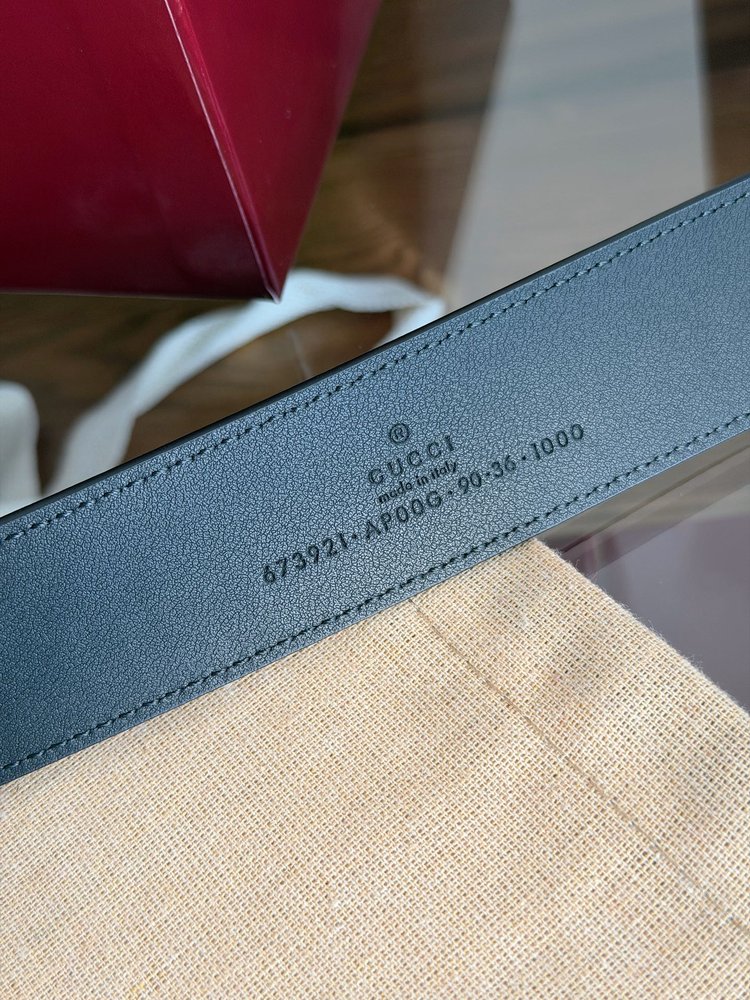 Gucci 송아지 가죽 입체 GG 하드웨어 벨트 001-285985