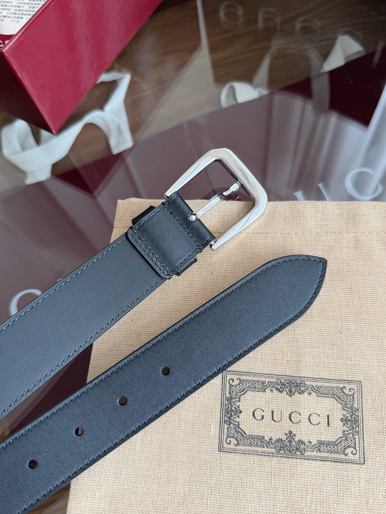 Gucci 송아지 가죽 입체 GG 하드웨어 벨트 001-285985